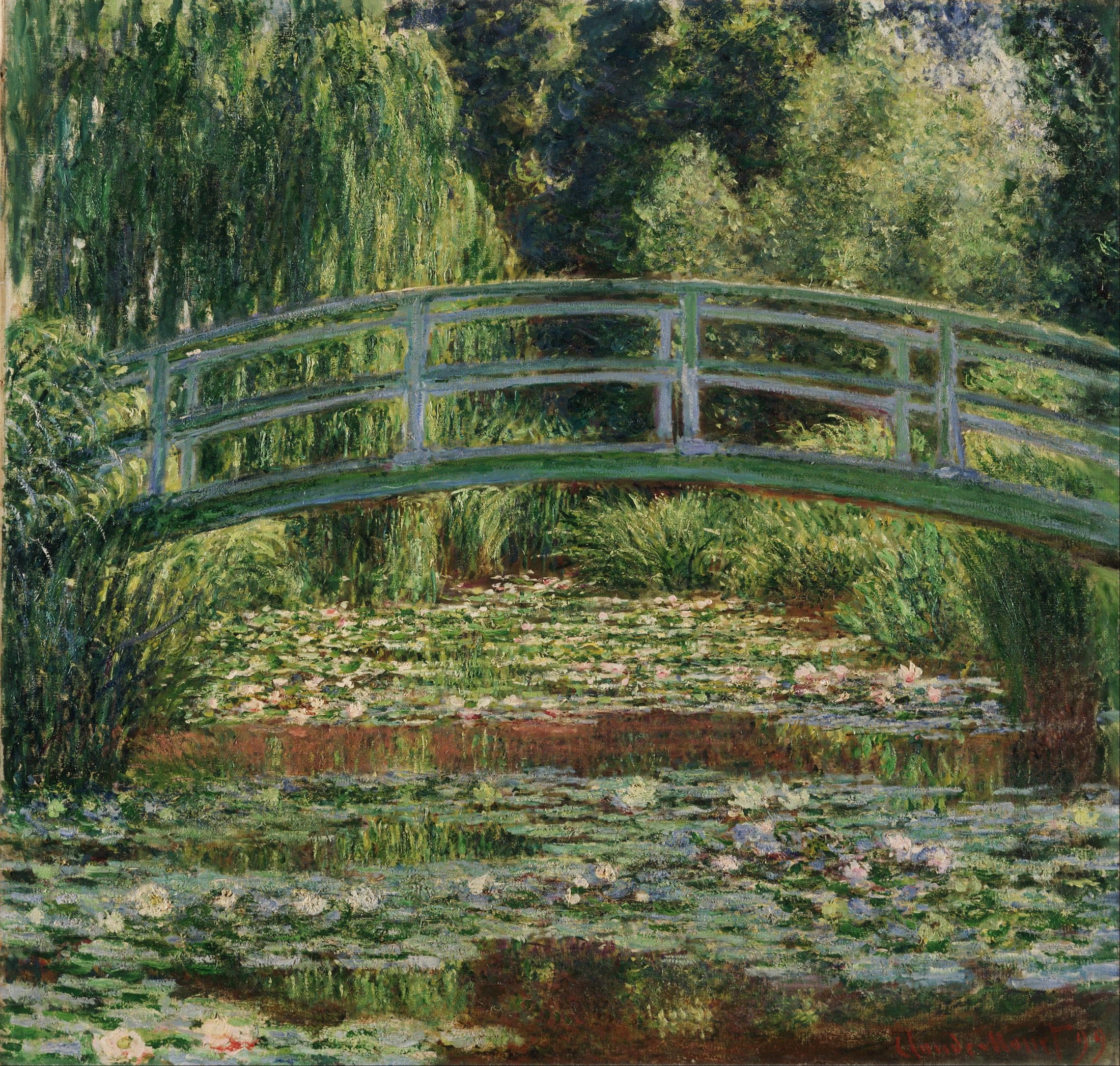 Claude Monet, The Japanese Footbridge and the Water Lily Pool, Giverny